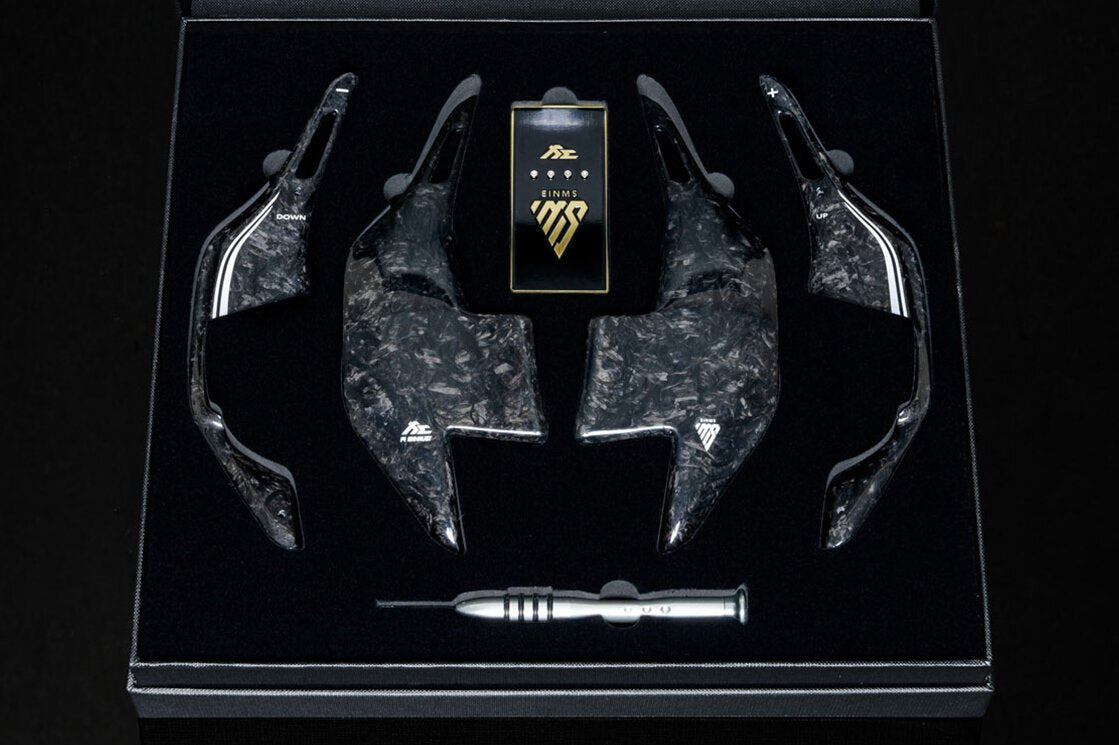 Fi LIFESTYLE USD BMW G Series Forged Carbon Sporty Silver Paddle Shifter - FF Performance