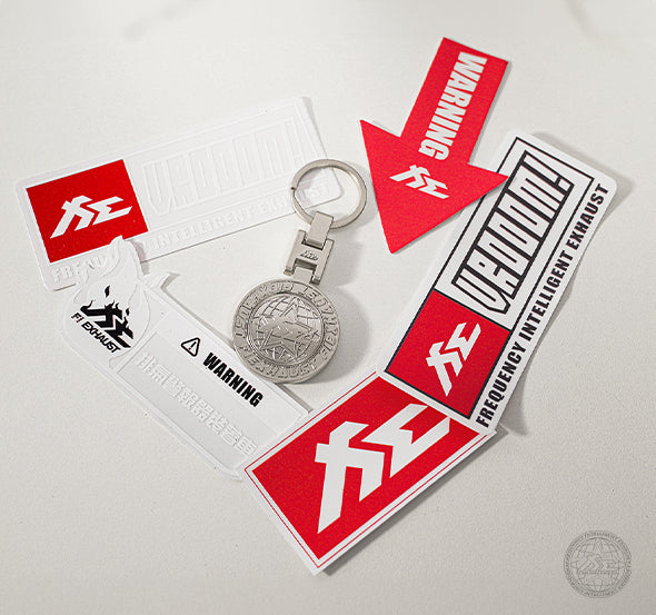 FILIFESTYLE USD Fi Car Stickers and Key Chain