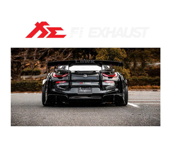 FILIFESTYLE USD Fi EXHAUST Classic Red and White Car Sticker