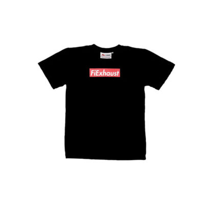 FILIFESTYLE USD "Fi EXHAUST Flames LOGO" Black Crew Neck T-Shirt [Limited Ed.]
