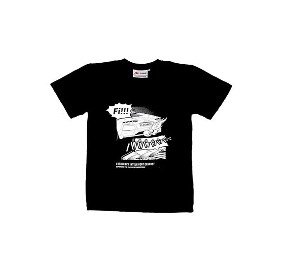 FILIFESTYLE USD "Fi EXHAUST Lambo Comic LOUD" Black Crew Neck T-Shirt [Limited Ed.]