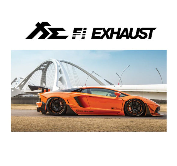 FILIFESTYLE USD Fi EXHAUST One Color Car Sticker Set (Black/White)