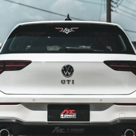 FILIFESTYLE USD Fi EXHAUST Wings Car Sticker Red-White