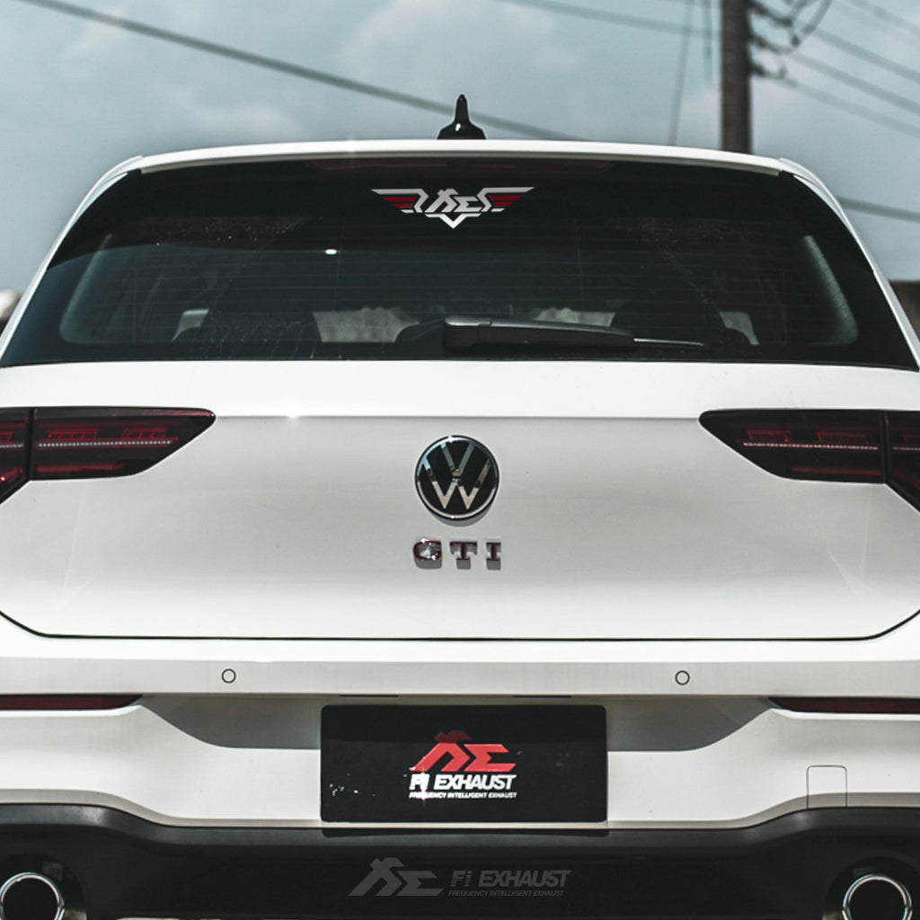 FILIFESTYLE USD Fi EXHAUST Wings Car Sticker Red-White