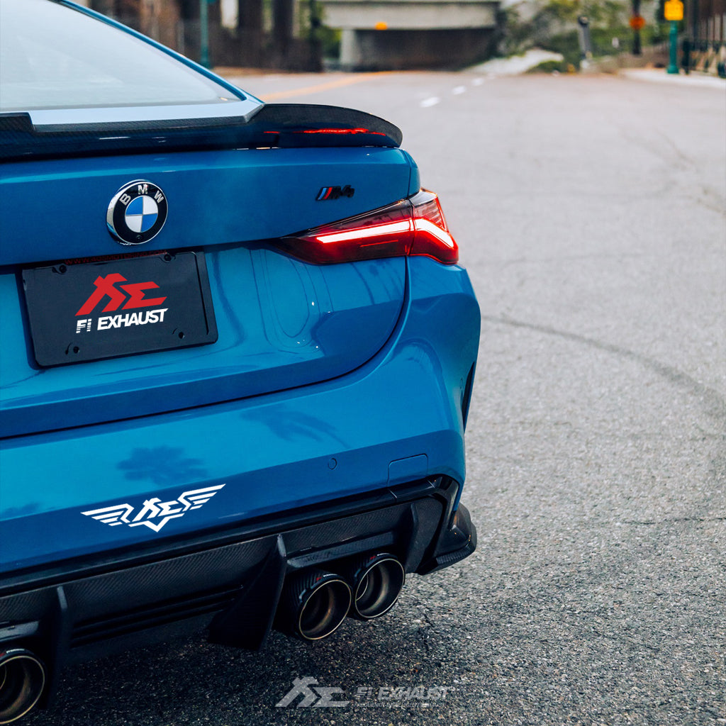 FILIFESTYLE USD Fi EXHAUST Wings Car Sticker White