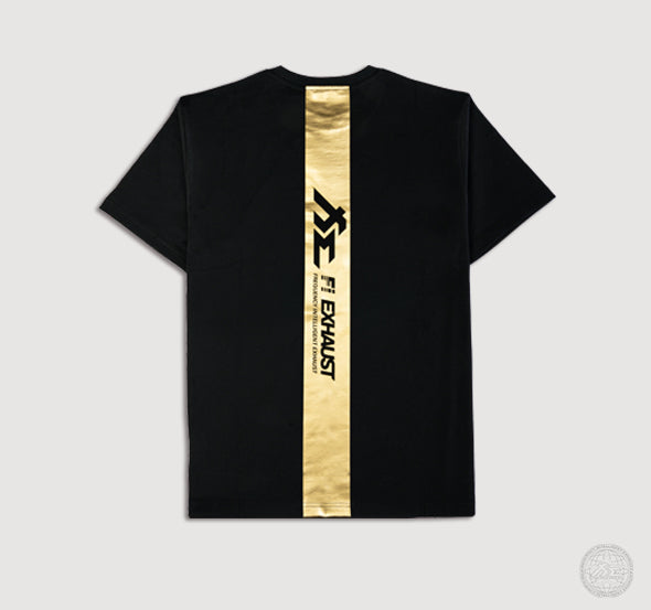 FILIFESTYLE USD "Finish Line V1 (Gold)" Black Heavyweight Crew Neck T-Shirt [Limited Ed.]