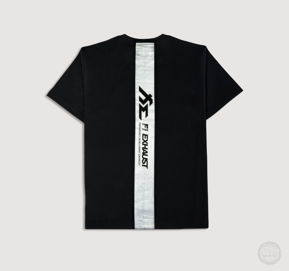 FILIFESTYLE USD "Finish Line V1 (Silver)" Black Heavyweight Crew Neck T-Shirt [Limited Ed.]