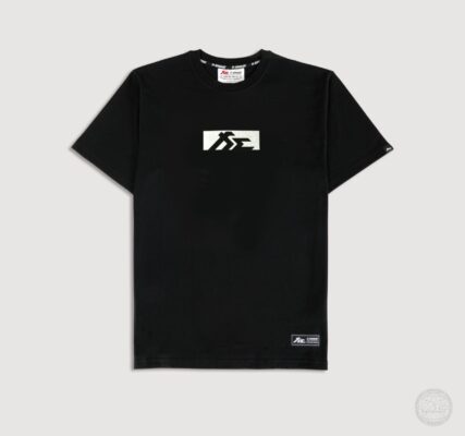 Fi Exhaust "Finish Line V1 (Silver)" Black Heavyweight Crew Neck T-Shirt [Limited Ed.]