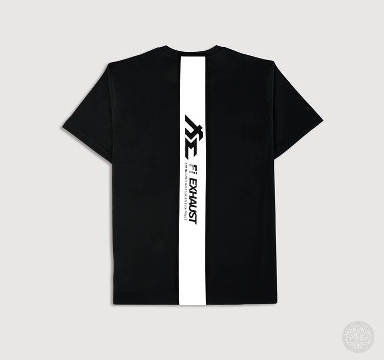 FILIFESTYLE USD "Finish Line V1 (White )" Black Heavyweight Crew Neck T-Shirt [Limited Ed.]