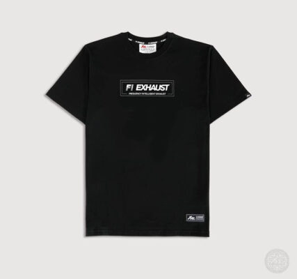 FILIFESTYLE USD "Finish Line V2 (White)" Black Heavyweight Crew Neck T-Shirt (Discord V2)