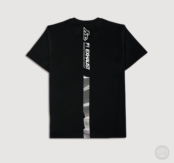 FILIFESTYLE USD "Finish Line V3 (White)" Black Heavyweight Crew Neck T-Shirt [Limited Ed.]