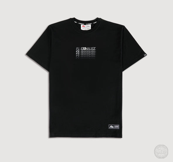 FILIFESTYLE USD "Finish Line V3 (White)" Black Heavyweight Crew Neck T-Shirt [Limited Ed.]