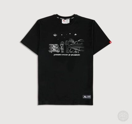 Fi Exhaust "Galactic Pertrolhead" Black Heavyweight Crew Neck T-Shirt [Limited Ed.]