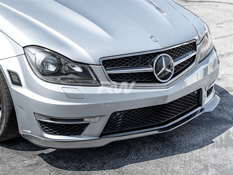 RW Carbon Mercedes C63 Black Series Style Carbon Fiber Front Lip