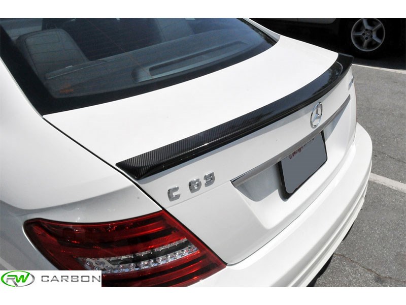 RW Carbon Mercedes W204 Coupe AMG Style CF Trunk Spoiler