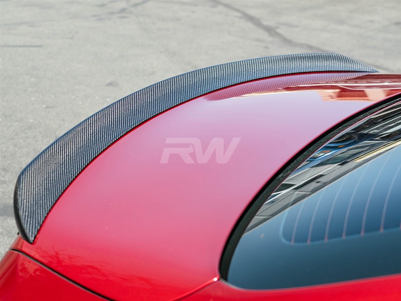 RW Carbon Mercedes W205 Sedan DTM Carbon Fiber Trunk Spoiler