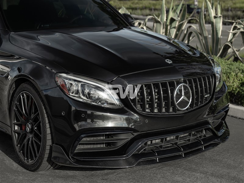 RW Carbon Mercedes W205 C63 BRS Style Carbon Fiber Front Lip