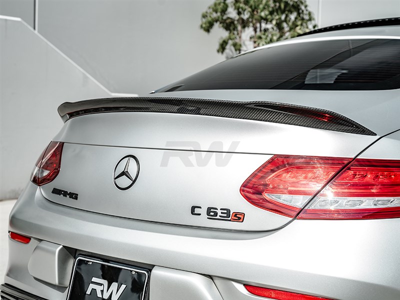 RW Carbon Mercedes W205 Coupe ED1 V2 Style CF Trunk Spoiler