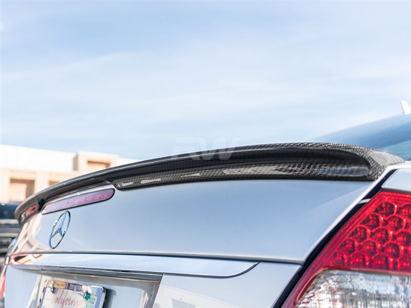 RW Carbon Mercedes W211 AMG Style Carbon Fiber Trunk Spoiler