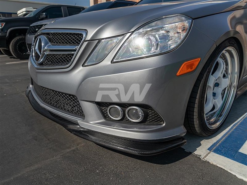 RW Carbon Mercedes E350 E550 Godhand Style Carbon Fiber Lip Spoiler