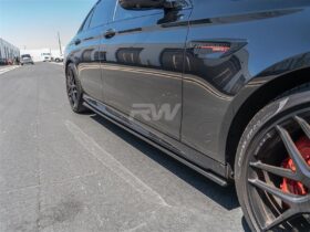 RW Carbon W213 Carbon Fiber Side Skirt Extensions - Image 4
