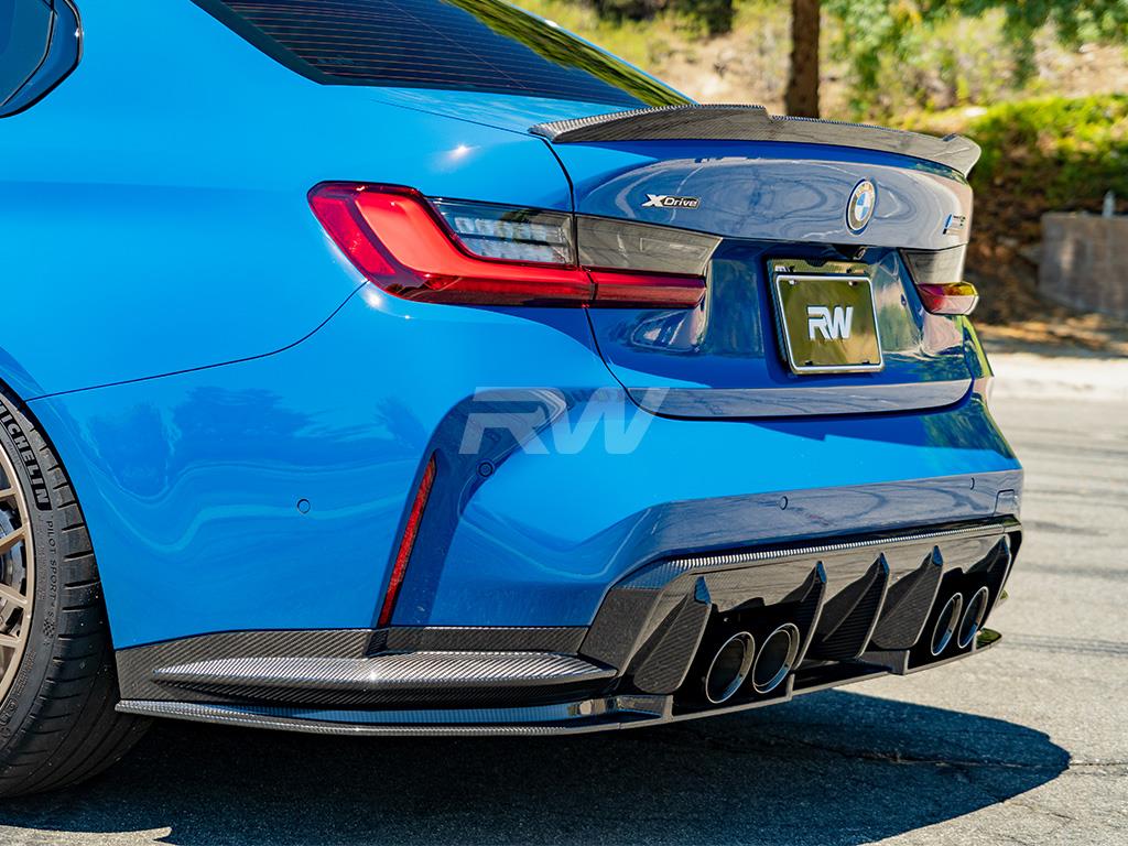 RW Carbon BMW G82/G83 M4 OEM Style Carbon Fiber Diffuser Sides - Image 5