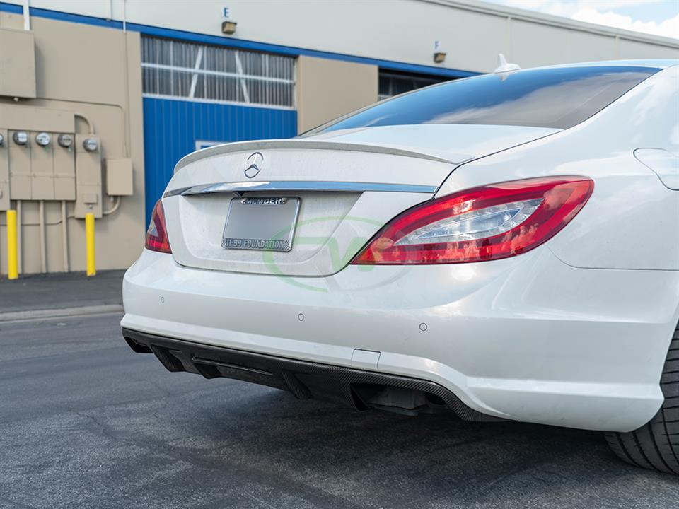 RW Carbon Mercedes W218 CLS63 AMG Carbon Fiber Diffuser - Image 7