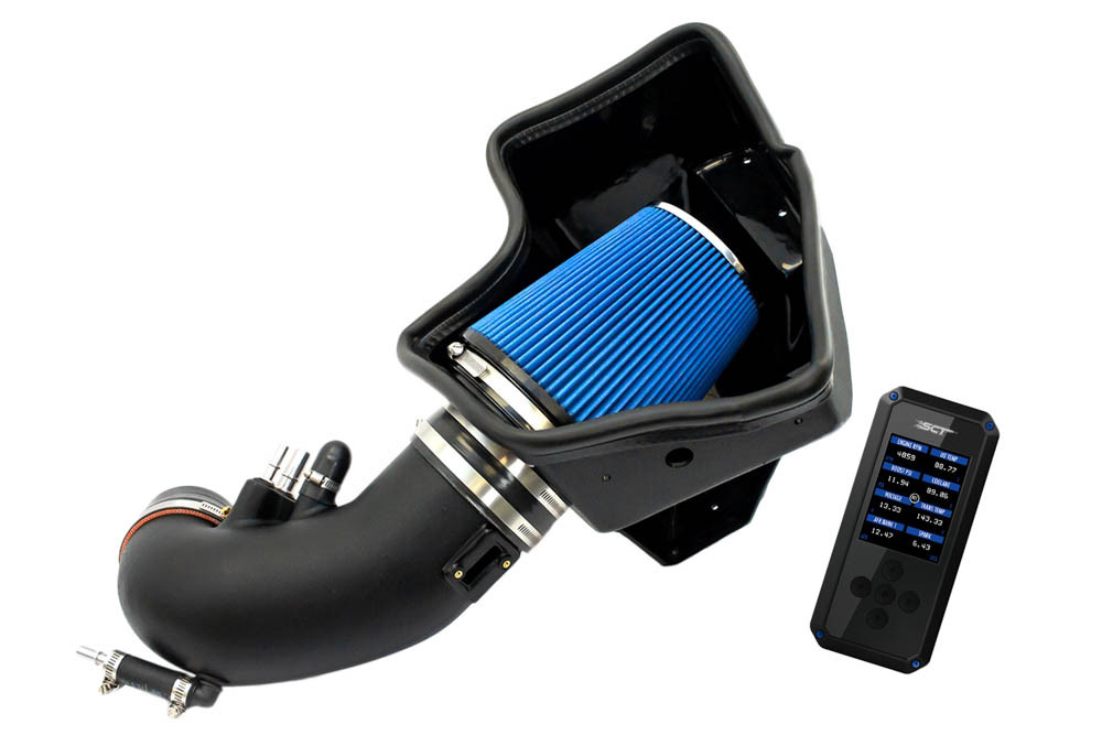 Steeda Autosports 2015-2023 Ford Mustang Steeda GT MaxFlow Open Cold Air Intake Power Pack w/ SCT BDX ()
