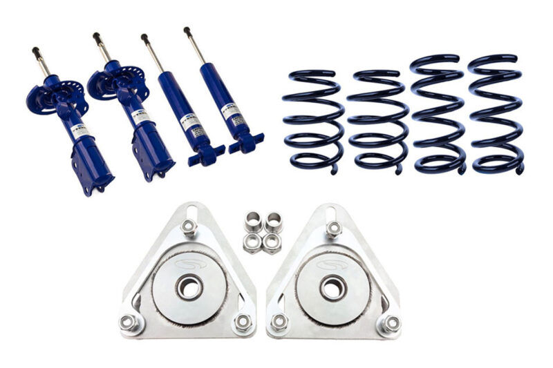 2015-2023 Ford Mustang – Steeda Progressive Lowering Springs, Camber Plate, Adjustable Shocks & Strut Combo Kit