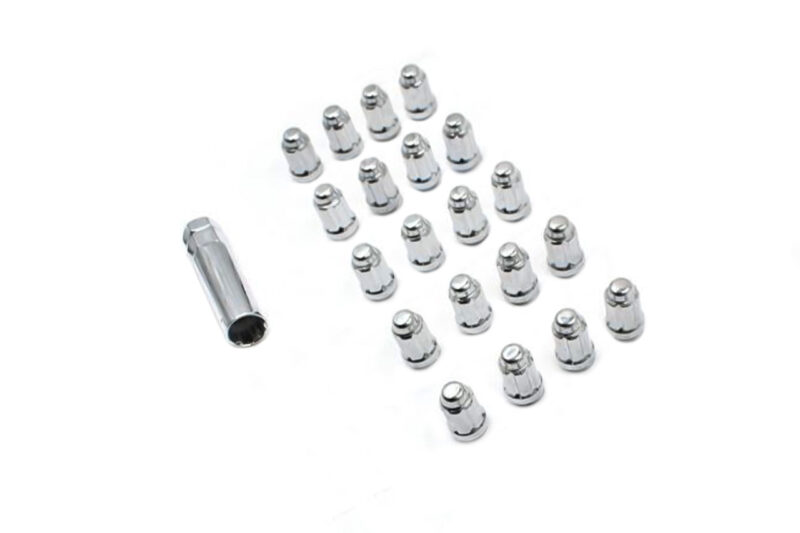 2015-2023 Ford Mustang – Steeda Splined Small Diameter Lug Nut Kit - Chrome