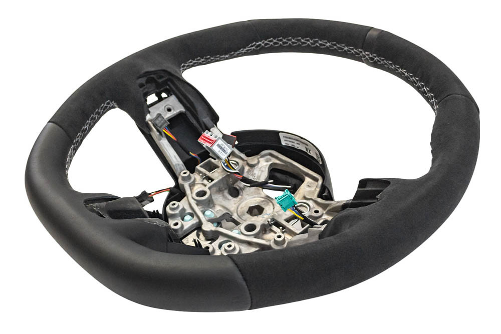 Steeda Autosports 2015-2026 Ford Mustang Steeda Q850 Alcantara Steering Wheel Black Sightline (2015 2017)