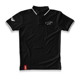 Vorsteiner V20 Polo Shirt - Black with White Stripe