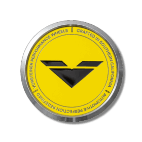 Vorsteiner Aluminum Center Cap - Yellow with Black Logo