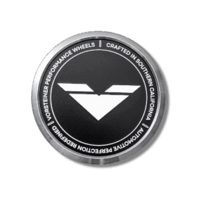 Vorsteiner Aluminum Center Caps - Black with White Logo