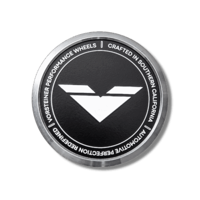 Vorsteiner Aluminum Center Caps - Black with White Logo