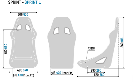 Sparco Sprint L Large Entry-Level Competition Seat - Image 2