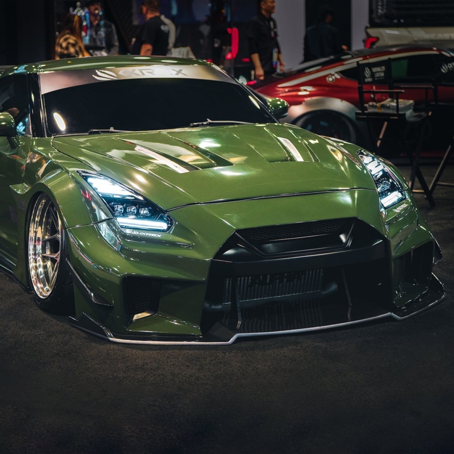 AlphaRex NOVA LED Headlights Alpha-Black Nissan GT-R R35 2