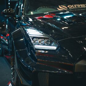 AlphaRex NOVA LED Headlights Black Nissan GT-R R35 2
