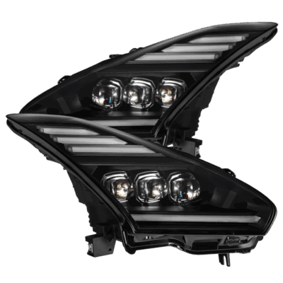 AlphaRex NOVA-Series LED Projector Headlights Black | 2009-2025 Nissan GT-R R35