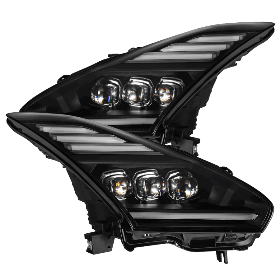 AlphaRex NOVA LED Headlights Black Nissan GT-R R35 1