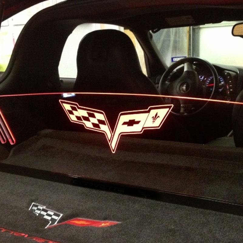 EOS WindRestrictor® Corvette C6 Coupe Rear Glow Plate