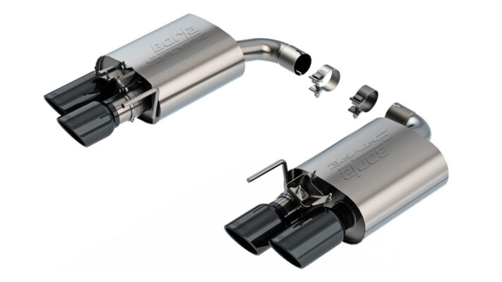 Borla S-Type Axle-Back Exhaust - 2024-2026 Mustang GT S650 Active Exhaust Black Chrome 11985BC