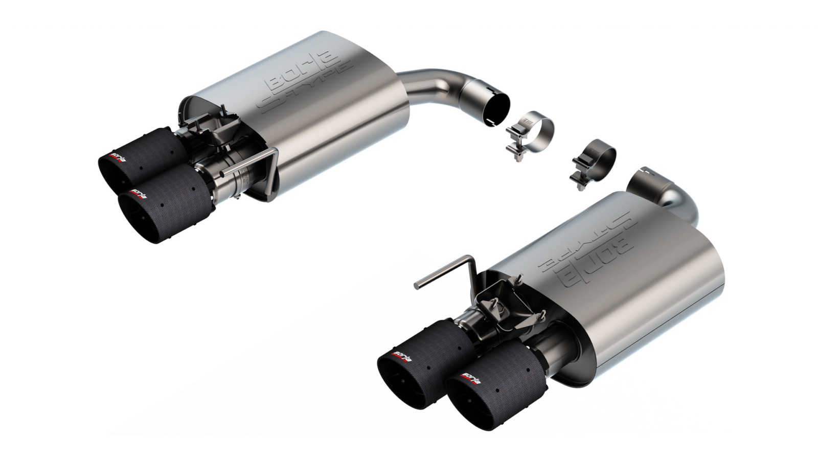 Borla S-Type Axle-Back Exhaust - 2024-2026 Mustang GT S650 Active Exhaust Carbon Fiber 11985CFBA
