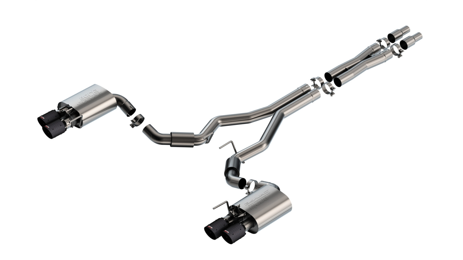 Borla Exhaust Borla S-Type Cat-Back Exhaust - Mustang GT S650 Active Exhaust Carbon Fiber 140962CFBA for S650 Mustang