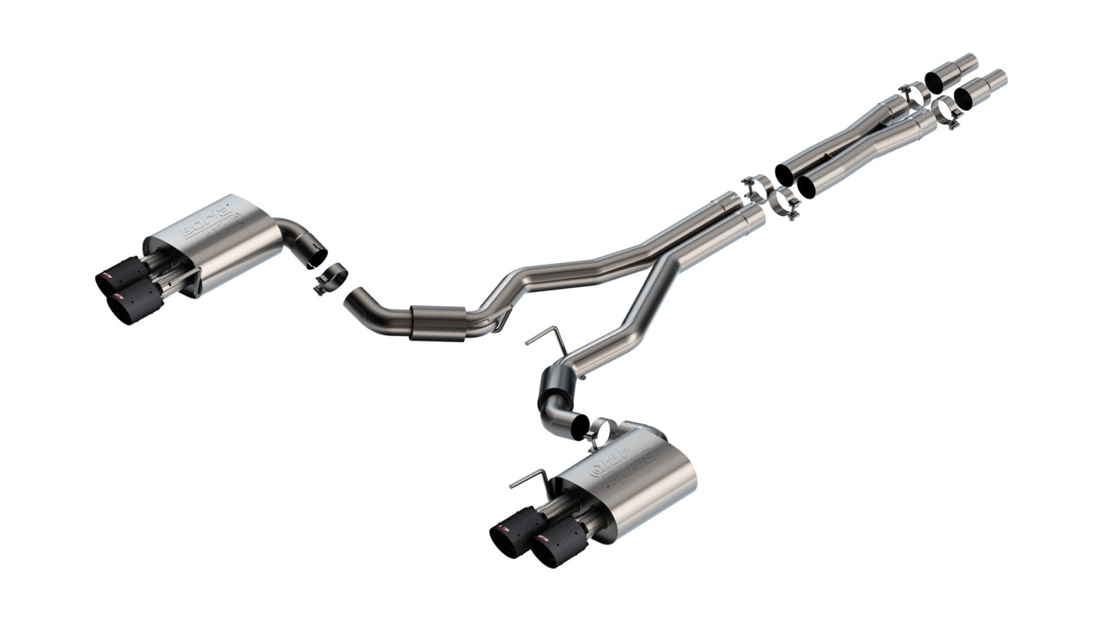 Borla ATAK Cat-Back Exhaust - 2024-2026 Mustang GT S650 Non-Active Carbon Fiber 140970CFBA