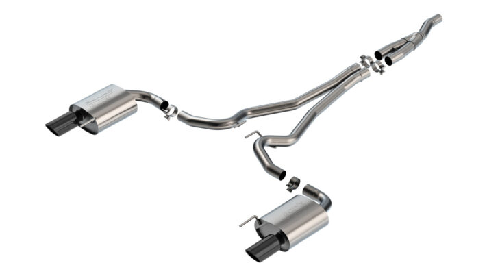 Borla S-Type Cat-Back Exhaust - 2024-2026 Mustang EcoBoost S650 Non-Active Black Chrome 140979BC