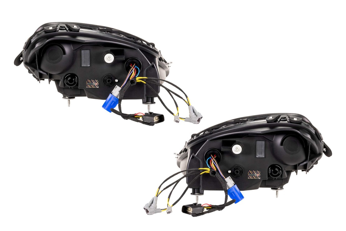 Morimoto XB Evo Headlights on Blue C6 Corvette