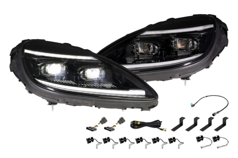 Morimoto XB Evo Hybrid LED Headlights C6 Corvette Front View