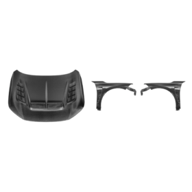 EOS 2022-Up Honda Civic JDM Varis Style CARBON FIBER Front Vented Hood w/ Fender - Image 1
