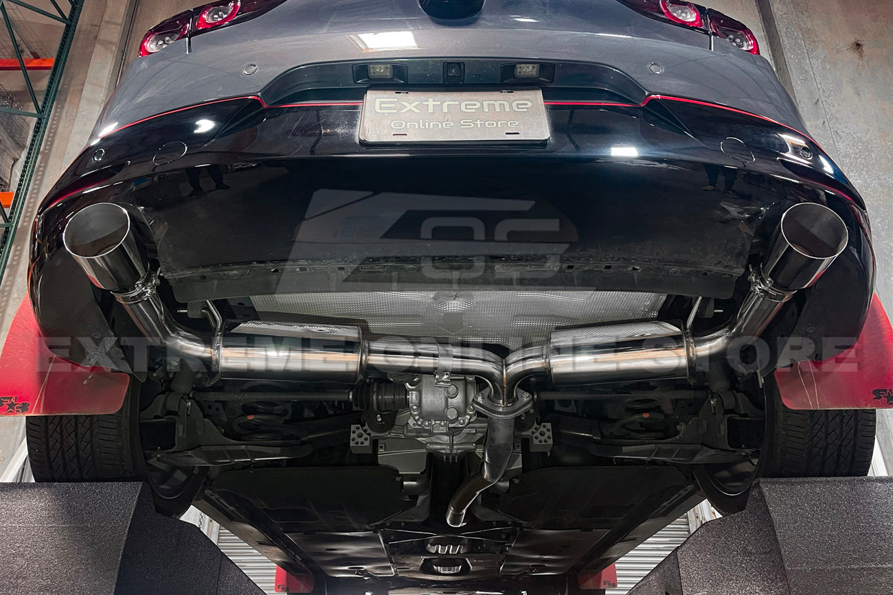 EOS 2019-Present Mazda 3 Hatchback Axle Back Dual Tips Muffler Exhaust - Image 2